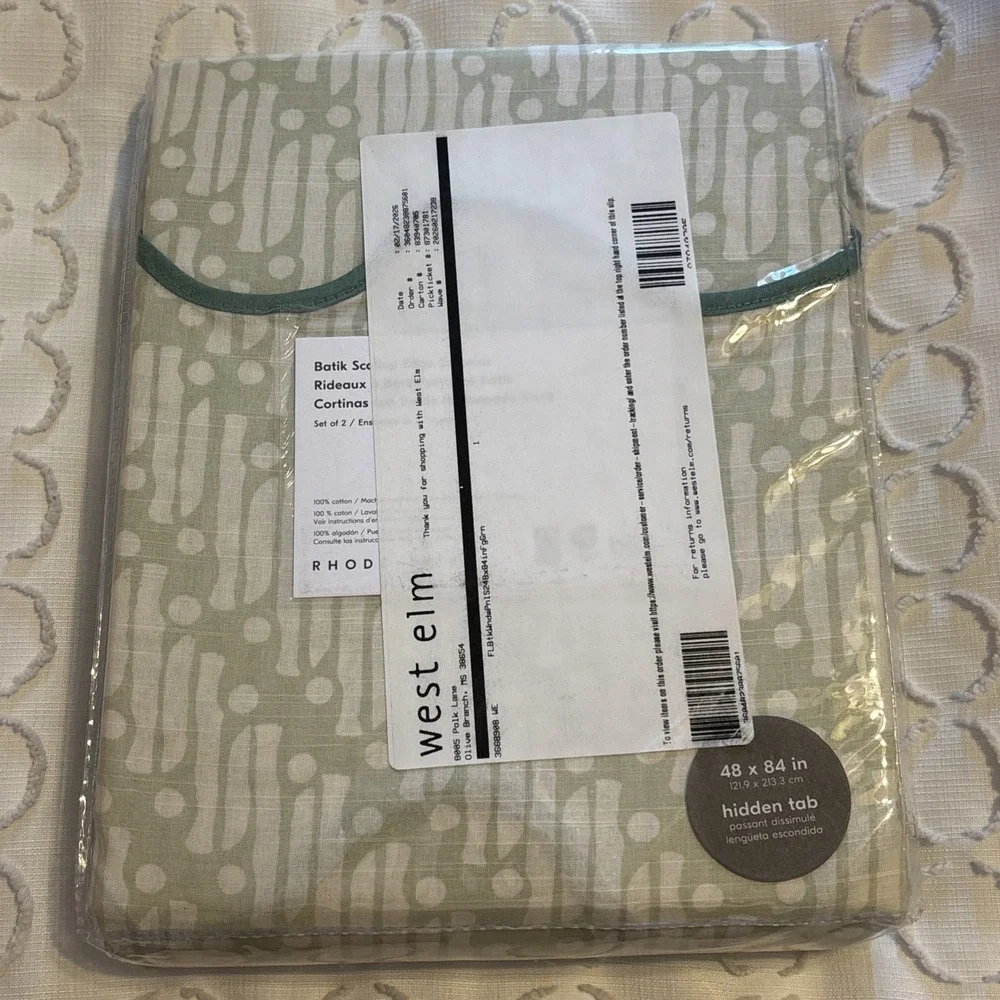 West Elm x Rhode Batik Scallop Edge Curtain 48x84